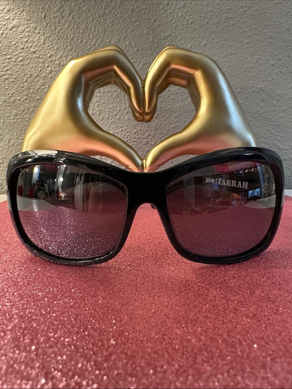 SPY Black Oversized Women's Sunglasses Happy Lens allows the suns good rays